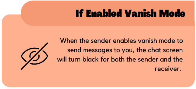 if the other person enables vanish mode