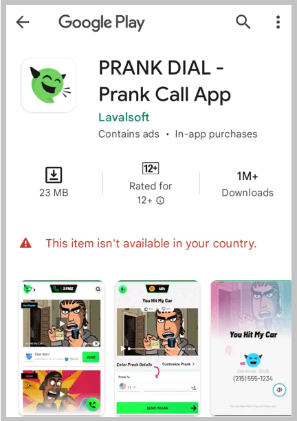 install the Prank Dial app