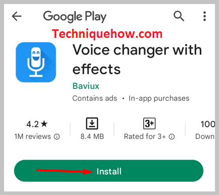 install the Voice changer with Effects