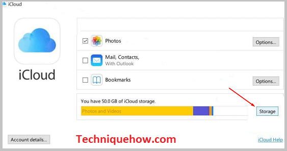 tap on Storage