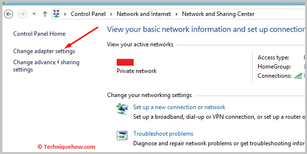 Change the adapter setting