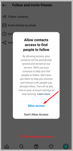Click on Allow