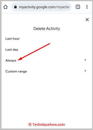 Click on Always