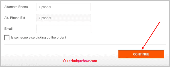 Click on CONTINUE