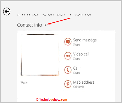 Click on Contact info option