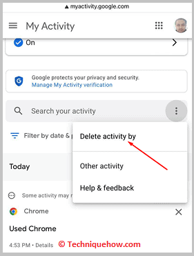 Click on Delete by activity
