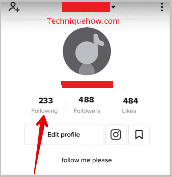 Click on Following option