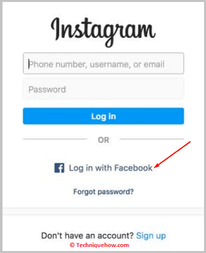Click on Log in With Facebook