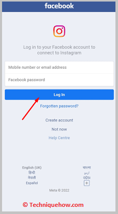 Click on Login