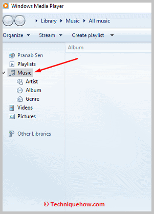 Click on Music