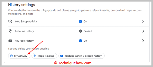 Click on My Activity