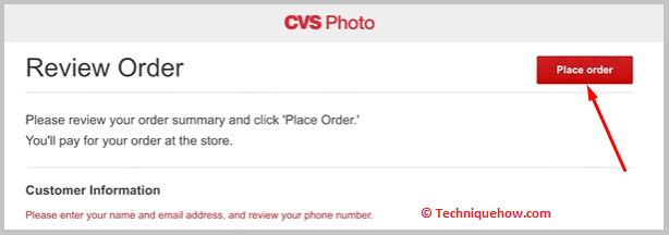 Click on Place Order