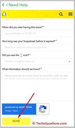 Click on SEND button