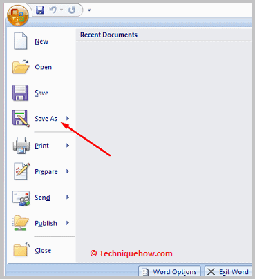Click on Save As