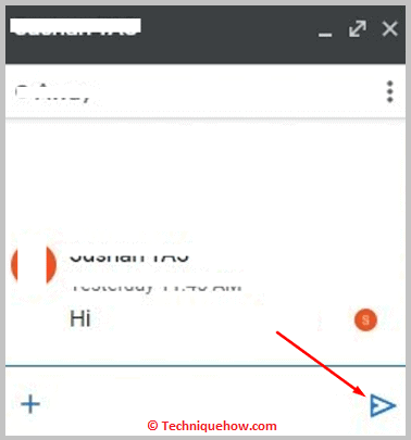 Click on Send icon