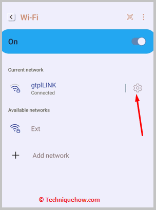 Click on Settings icon