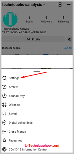 Click on Settings