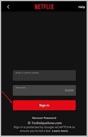 Click on Sign in