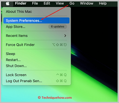 Click on System Preferances