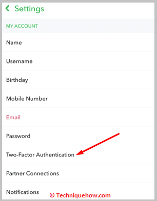 Click on Two-Factor Authentication