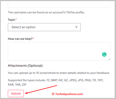 Click on Upload