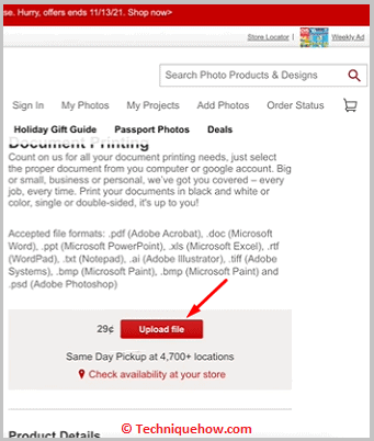 Click on Upload File