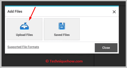 Click on Upload Files