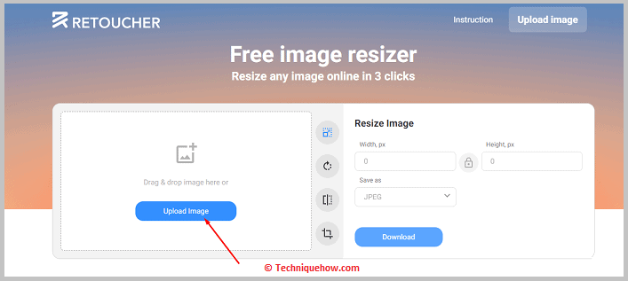 Click on Upload Image