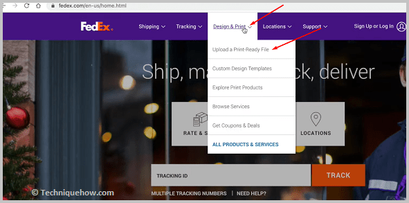 Click on Upload a Print Ready File