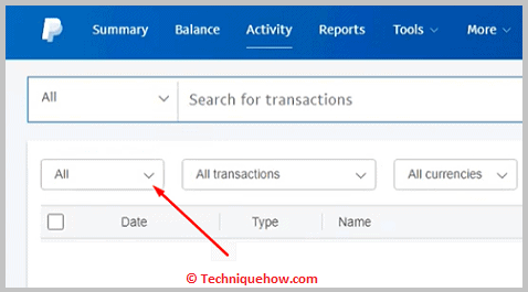 Click on all option