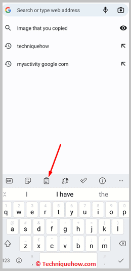 Click on clipboard