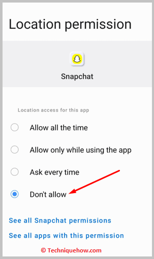 Click on don't allow