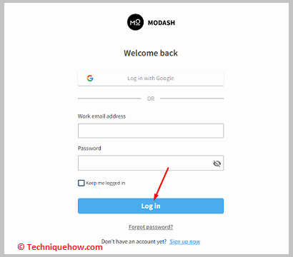 Click on login