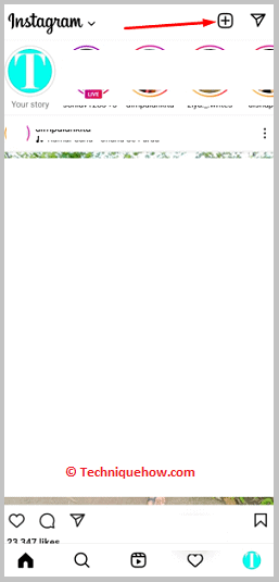 Click on plus icon