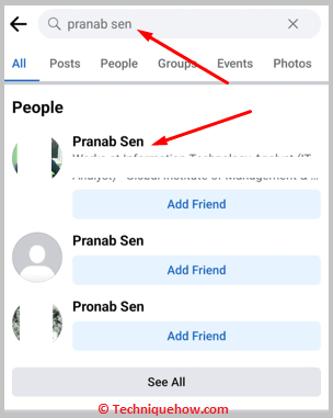 Click on profile