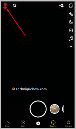 Click on profile icon
