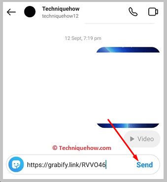 Click on send
