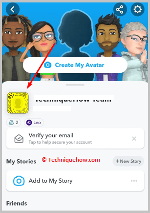 Click on snapcode