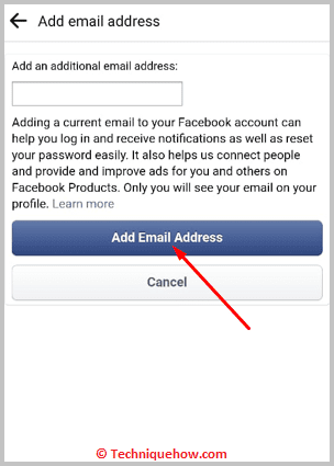 Click on the Add Email Address