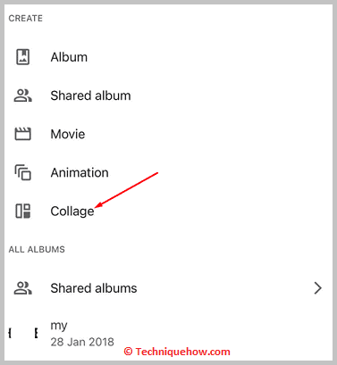 Click on the 'Collage'