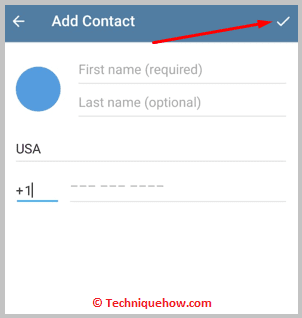 Click on tick icon