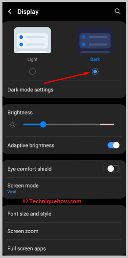 Enable Dark mode