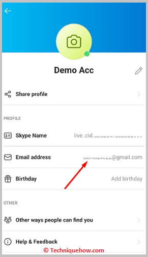 Find the Skype Name & Email ID