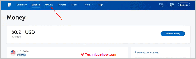 Go To Activity Tab Or click on It