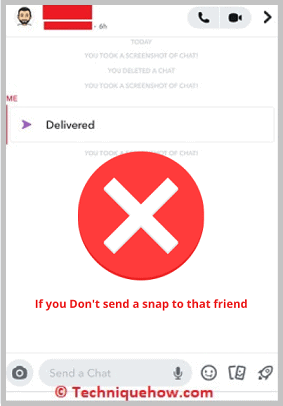 If you Don't send a snap to that friend