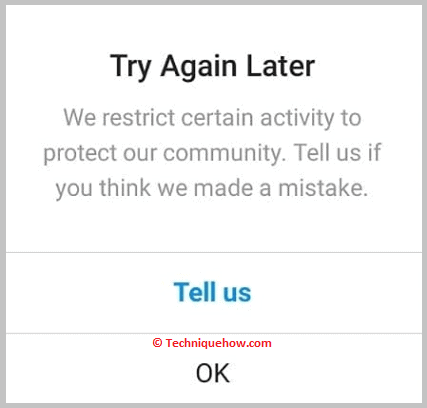 If your Activity is Restricted
