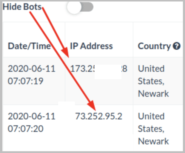 See all ip address