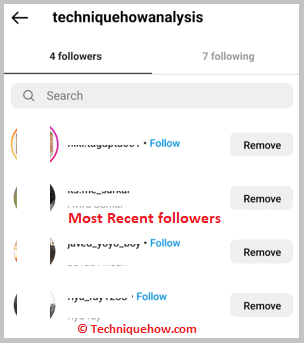 Most Recent followers