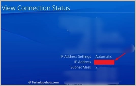 See server address under 'IP Address'