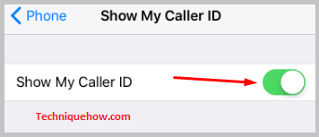 Show My Caller ID enabled
